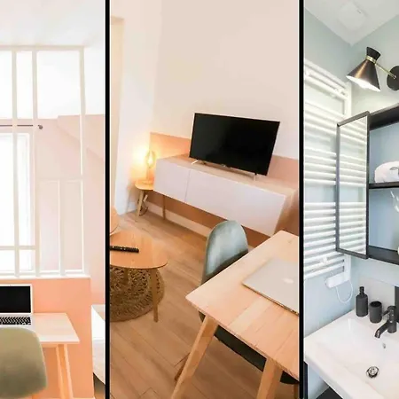 Stadium Pink Loft 5Min Rer Near Paris أوبارفيلييه
